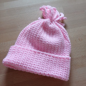 Caciula roz cu moate - îmbrăcăminte și modă - haine bebeluși și copii - pălărie bebeluși - Artynos.ro