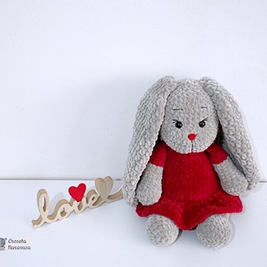 Iepuras crosetat - jucării și echipamente pentru copii - plușuri - iepure de pluș - Artynos.ro