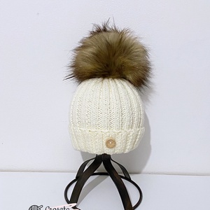 Caciula tricotata crem, Imbracaminte si moda, Esarfe, palarii, fularuri, Caciula, Impletitura, ARTYNOS