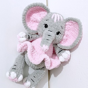 Elefant crosetat, Jucării și echipamente pentru copii, Plușuri, Elefant de pluș, Croșetat, ARTYNOS