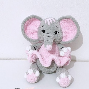 Elefant crosetat - jucării și echipamente pentru copii - plușuri - elefant de pluș - Artynos.ro