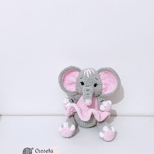 Elefant crosetat - jucării și echipamente pentru copii - plușuri - elefant de pluș - Artynos.ro