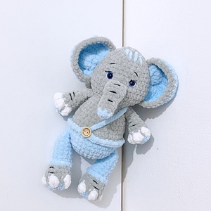 Elefant crosetat, Jucării și echipamente pentru copii, Plușuri, Elefant de pluș, Croșetat, ARTYNOS