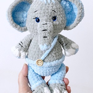 Elefant crosetat - jucării și echipamente pentru copii - plușuri - elefant de pluș - Artynos.ro