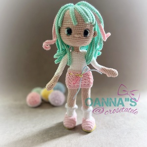 Candy Doll - jucării și echipamente pentru copii - plușuri - păpușă croșetată, păpușă de pluș - Artynos.ro