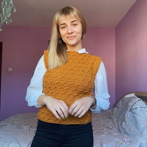 Vesta crosetata - îmbrăcăminte și modă - haine damă - vestă femei - Artynos.ro