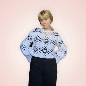Bluză croșetată - îmbrăcăminte și modă - haine damă - bluze damă - Artynos.ro