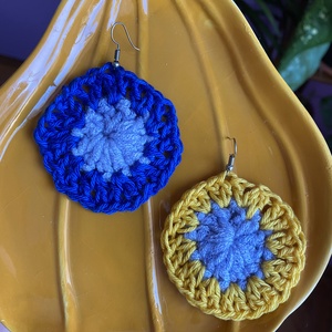 Cercei croșetați  - bijuterii - cercei - cercei hoops - Artynos.ro