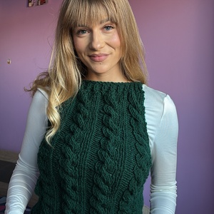 Vesta tricotata - îmbrăcăminte și modă - haine damă - vestă femei - Artynos.ro