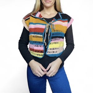 Vesta colorata - îmbrăcăminte și modă - haine damă - vestă femei - Artynos.ro