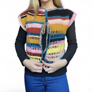 Vesta colorata - îmbrăcăminte și modă - haine damă - vestă femei - Artynos.ro