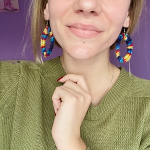 Cercei colorati - bijuterii - cercei - cercei croșetați - Artynos.ro