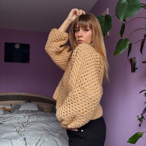 Cardigan crosetat - îmbrăcăminte și modă - haine damă - hanorace, cardigane - Artynos.ro