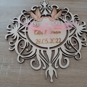 Suport pentru verighete , Accesorii nunta, Accesorii de nunta, Suport verighete si perne pentru inele, Prelucrarea lemnului, ARTYNOS