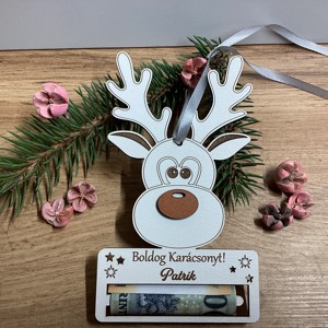 Cadou de Crăciun și ornament pentru pomul de Crăciun RUDOLF - crăciun - decorațiuni de crăciun de casă - figurine pentru pomul de crăciun - Artynos.ro