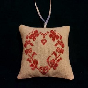 Ziua Îndrăgostiților, Ziua Mamei cadou pincushion cu broderie cusătură încrucișată -  - Artynos.ro