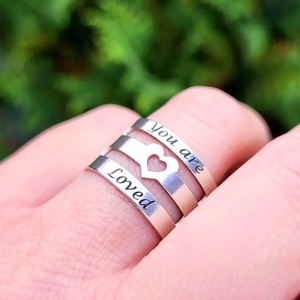 Inel personalizat din argint 925 YOU ARE LOVED - Artynos.ro