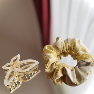 Elastic de par din matase vopsita vegetal, Imbracaminte si moda, Accesorii par, Elastic de par, Vopsirea matasei, Cusatura, ARTYNOS