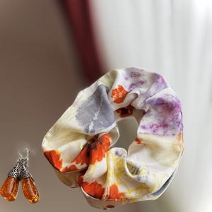 Elastic de păr din mătase vopsită vegetal - îmbrăcăminte și modă - accesorii păr - elastic de păr - Artynos.ro