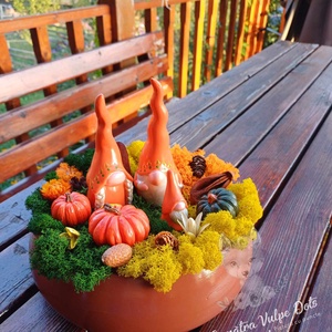 Decoratiune de toamna, decor de Halloween - familia de gnomi, Casa & Stil de viata, Accesorii pentru decorat casa, Halloween - tot ce ai nevoie pentru petrecere!, Ornamente de Halloween, Obiecte pictate, Pictura, ARTYNOS