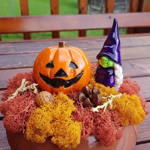 Decoratiune de toamna, decor de Halloween - vrajitoare, Casa & Stil de viata, Accesorii pentru decorat casa, Halloween - tot ce ai nevoie pentru petrecere!, Ornamente de Halloween, Obiecte pictate, Pictura, ARTYNOS