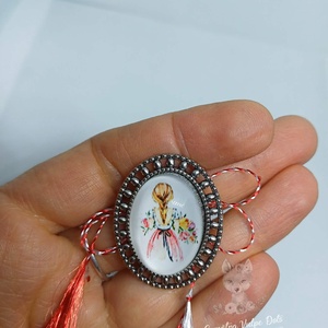 Martisor oval, tip brosa, Bijuterii, Martisor, Cusatura, ARTYNOS