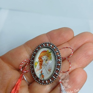 Martisor oval, tip brosa, Bijuterii, Martisor, Cusatura, ARTYNOS