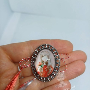 Martisor oval, tip brosa, Bijuterii, Martisor, Cusatura, ARTYNOS