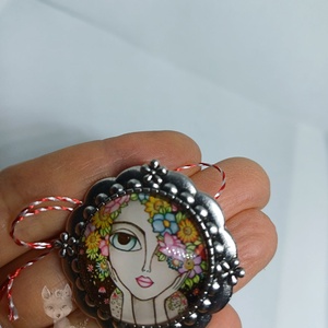 Martisor rotund, tip brosa, Bijuterii, Martisor, Cusatura, ARTYNOS