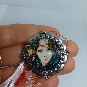 Martisor rotund, tip brosa, Bijuterii, Martisor, Cusatura, ARTYNOS