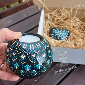 Set 2 obiecte decorative - inimioară și suport lumânare - casă & stil de viață - lumânări, parfumuri, arome - suport de lumânări - Artynos.ro