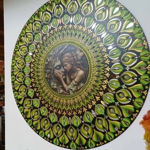 Panou Mandala -  Imersiune în natură - pictură manuală cu techica punctului 50 cm - casă & stil de viață - decorațiuni de casă - decor spiritual - mandala - Artynos.ro