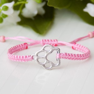 Bratara macramé impletita - Paw paw roz deschis, , , ARTYNOS