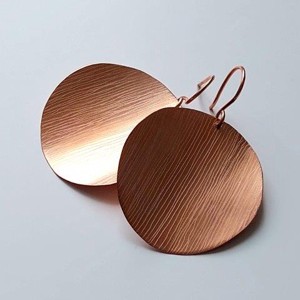 Cercei minimalisti, unici, din cupru frumos stralucitor, , , ARTYNOS