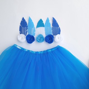 Fată indiană albastră cu fustă de tul costum de carnaval pentru fete - îmbrăcăminte și modă - costume și măști de carnaval - costume - Artynos.ro