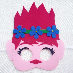 Trolls - Mască de carnaval Poppy pentru fete - îmbrăcăminte și modă - costume și măști de carnaval - costume - Artynos.ro