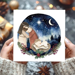 Carte poștală de Crăciun, felicitare de Crăciun, felicitare, felicitare cadou, Bethlehem, Moș Crăciun -  - Artynos.ro