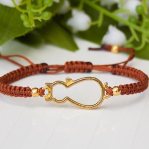 Bratara macramé impletita - Brown cat, , , ARTYNOS