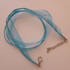 Colier de baza din organza - 5 bucati / pachet - albastru, , , ARTYNOS