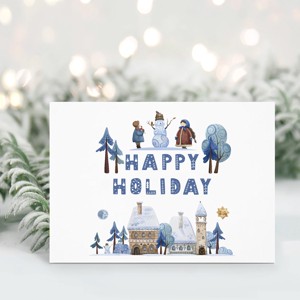 Zima Carte postala de Craciun, felicitare, set cadou 3 buc - Artynos.ro