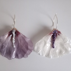 Cercei hibiscus  - bijuterii - cercei - cercei din rășină - Artynos.ro