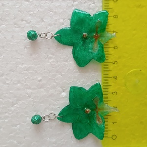 Cercei orhidee  - bijuterii - cercei - cercei din rășină - Artynos.ro