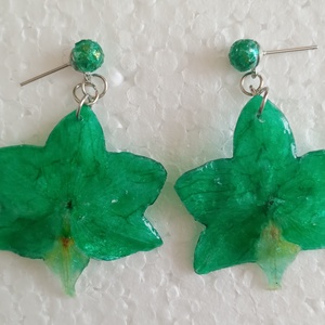 Cercei orhidee  - bijuterii - cercei - cercei din rășină - Artynos.ro