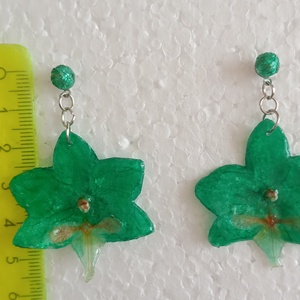 Cercei orhidee  - bijuterii - cercei - cercei din rășină - Artynos.ro