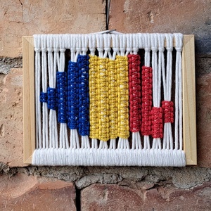 Harta României macrame  - cărți și creații cu tematică muzicală, cadouri - semn de carte - Artynos.ro