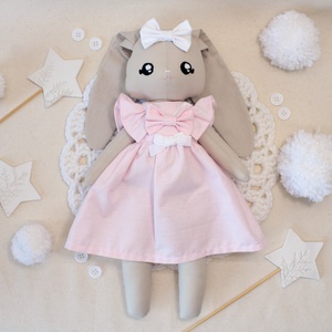 Păpușă iepuraș Ninca cu fundițe, Jucării și echipamente pentru copii, Cadouri baby shower, Păpuși și fabricare de marionete, Cusătură, ARTYNOS