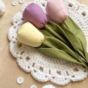 Lalele textile , Casa & Stil de viata, Decoratiuni de casa, Accesorii florale, Flori la fir, Cusatura, ARTYNOS