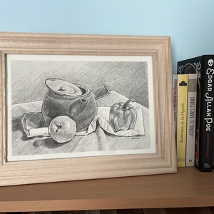 Desen in creion - ibric cu mar si ardei, Arte vizuale si accesorii , Grafica, ilustratie, Desen in creion, Fotografie, grafica, desen, ilustratie, ARTYNOS