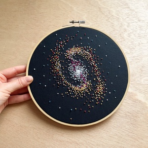 Gherghef brodat cu galaxie, Casa & Stil de viata, Decoratiuni de casa, Decoratiuni de pereti, Decoratiuni suspendate, Broderie, Cusatura, ARTYNOS