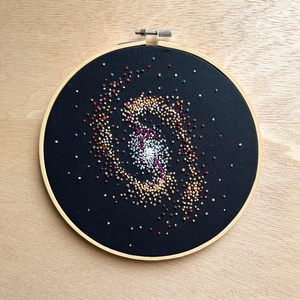 Gherghef brodat cu galaxie - casă & stil de viață - decorațiuni de casă - decorațiuni de pereți - decorațiuni suspendate - Artynos.ro